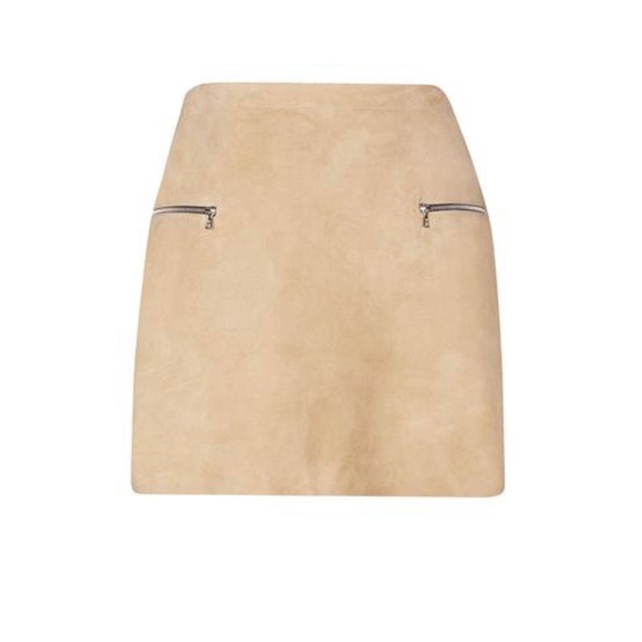 Sandro Dresses & Skirts - Sandro Paris NWT camel colored goat leather Jonane skirt